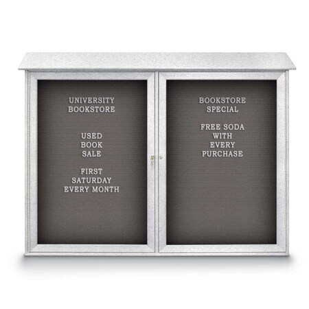 United Visual Products Indoor Enclosed Combo Board, 48"x36", White Frame/Burgundy & Cinnabar UVCB4836W-BURGUN-CINNABA